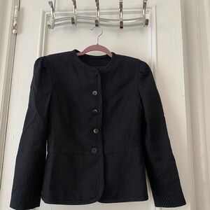 Armani Collezioni Textured Black Blazer